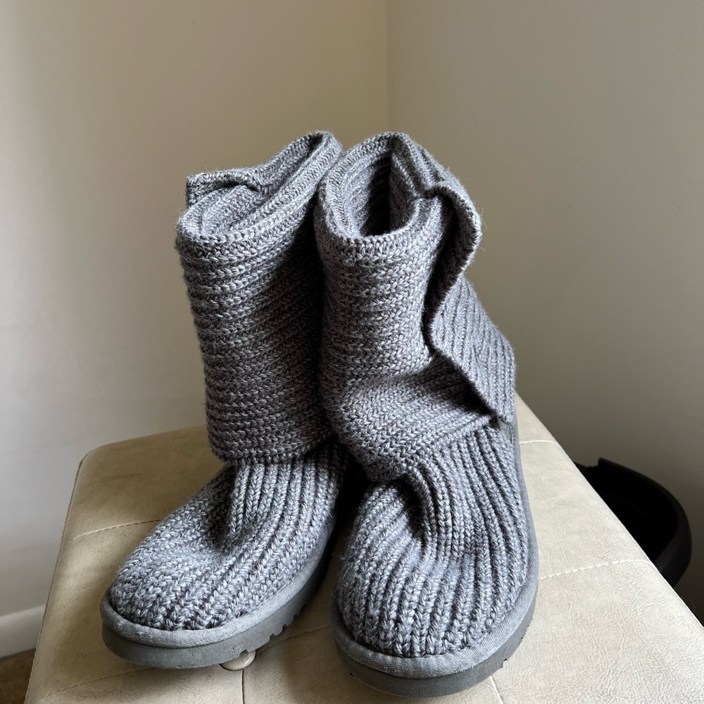 UGG Knit Boots in Gray